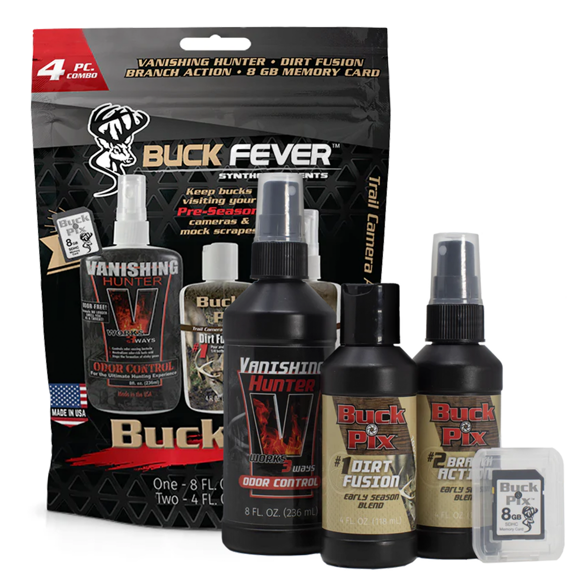 Buck Pix 4-Piece Combo - Synthetic Scent Pack – Buck Fever Scents